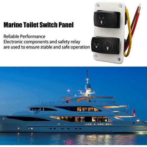 Panneau de commande DC12/24V pour toilettes marines, interrupteur à bascule 3 voies à réponse rapide pour bateaux et yachts (1/5)