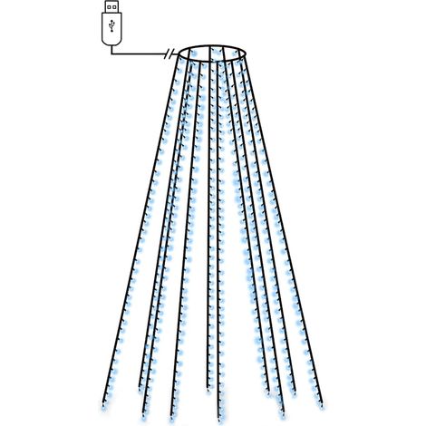 Guirlande lumineuse d'arbre de Noël 400 LED Bleu 400 cm