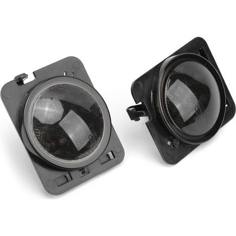 Luz de posición lateral LED de 12 V CC con lente ahumada de repuesto, para Jeep Wrangler JK JKU 2007-2018. (1/5)