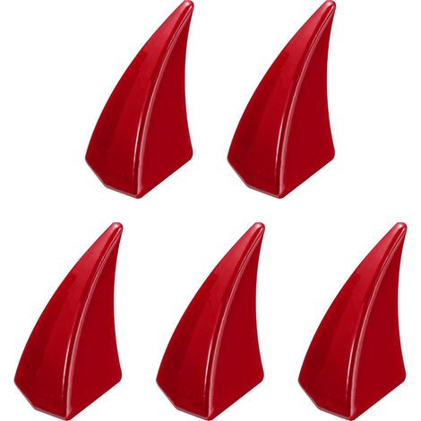5Ensemble Chat Griffe Pointes 27 x 16mm Corne Vis Rivets Cuir-Artisanat Apprêts avec Métal Vis Arrière Clous pour Fabrication Cuir Punk Style DIY Vêtements, Lumineux Rouge (1/5)