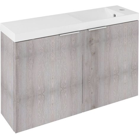 LATUS X Meuble sous-vasque 78,8x50x22cm, chêne Mocca (1/4)