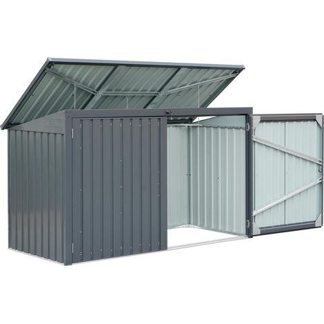 Mülleimer-Garage Gr. III 233x101x134/113cm, anthrazit (1/3)