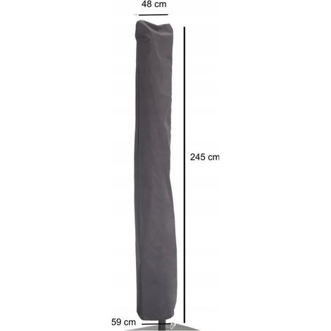 Acaza Funda para sombrilla de jardín 300 x 300 cm Gris Impermeable (1/5)