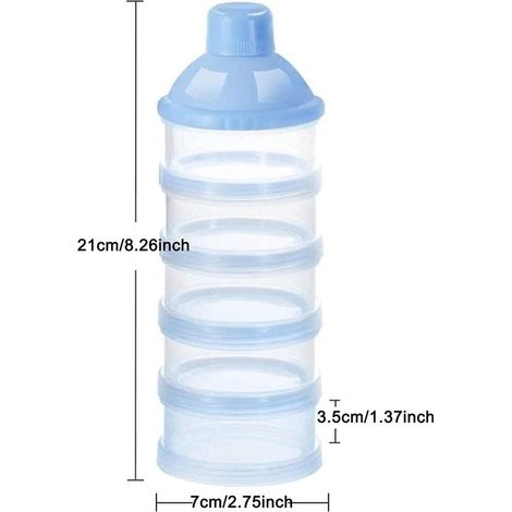 Dispenser per latte artificiale, contenitore per alimenti portatile a 5 scomparti, scatola portaoggetti (1/5)