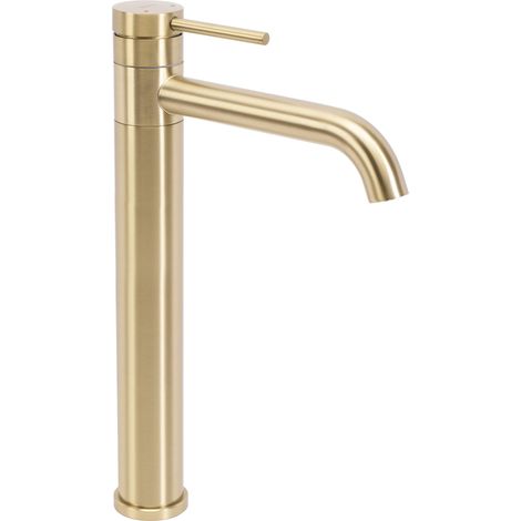 GRIFO DE BAÑERA ALTO CEPILLADO LUNGIS GOLD SKU REA-B6101 (1/4)