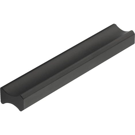 Möbelgriff BA 160 mm Schwarz eloxiert Aluminium Griffleiste Schubladengriff