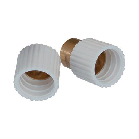 MENSOLINA REGGIPIANO DA AVVITARE - OTTONE/GOMMA BIANCA MM 12X12- 250 pezzi