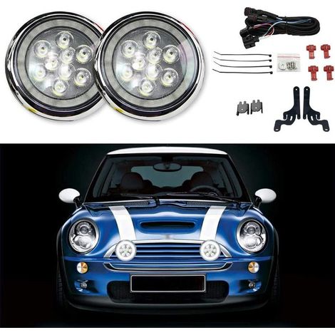 Feux de jour + Longue portée Mini FULL LED R55 R56 R57 R60 06-15 - Chrome