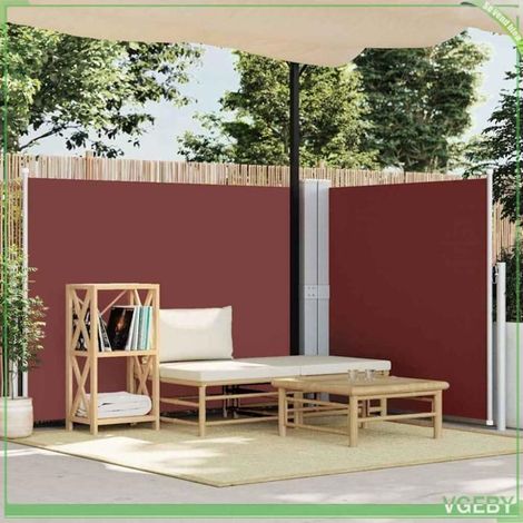 Auvent latéral rétractable - FAFEICY - 48457 - Marron - 140 x 0-600 cm - Enroulement automatique (1/5)