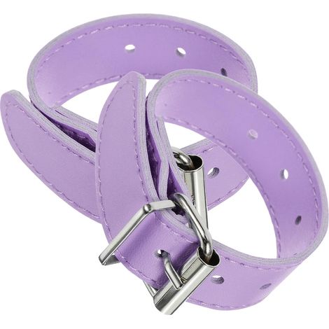 Correas ajustables para cesta de bicicleta, color morado, aluminio. (1/5)