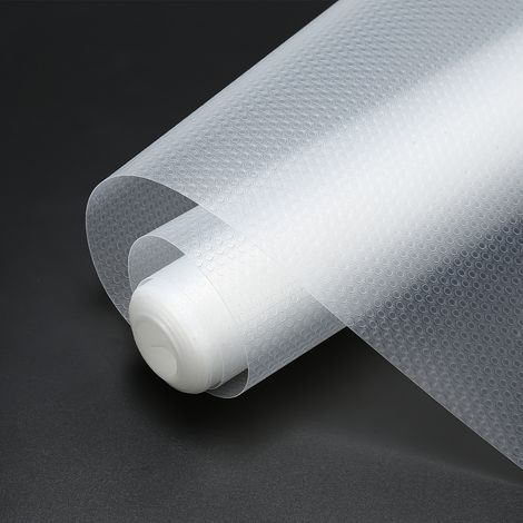 Randaco Schubladenmatte Einlegeböden Regale Antirutschmatte zuschneidbar 500 x 60cm,2pcs,Transparentes Weiß
