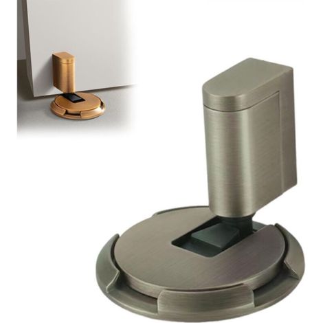 Antikbronze-Türstopper aus Zinklegierung mit Magnetverschluss, massiver Türstopper mit Kleber und Schrauben, 1 Stück