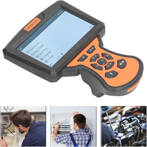 Caméra de canalisation HD M50 5 pouces avec écran, objectif 8 mm, instrument de réparation et de test automobile, endoscope industriel visuel, 5 m (1/5)