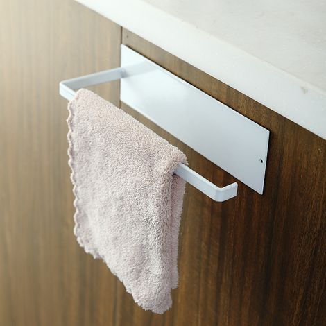 Porte-serviettes en papier sans poinçonnage, porte-serviettes en papier de cuisine, support de rangement suspendu, support de rangement en rouleau de papier blanc (1/5)