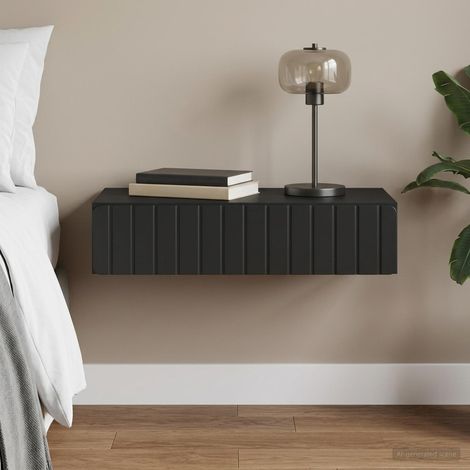 Table d'appoint murale Noir 87,5 x 34,5 x 17 cm vidaXL