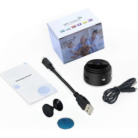Filiyano-2 caméras sans fil extérieures, nichoir avec caméra 720p vision nocturne Wi-Fi, noir (1/2)