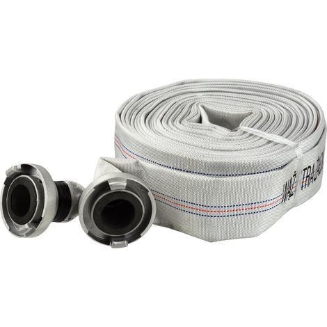 Garronda Tuyau Plat 2" Ø 50mm de 30 m Layflat avec Raccords Rapides Blanc (1/3)