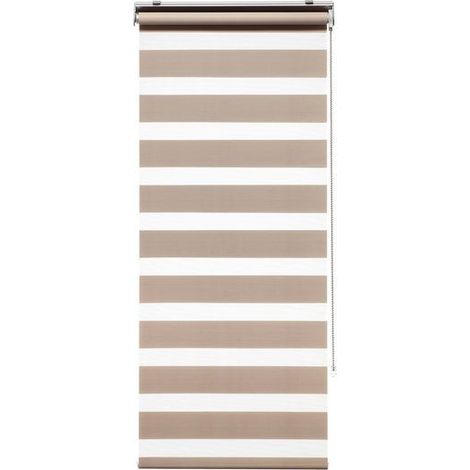 Store enrouleur jour/nuit brun taupe - L. 55 x H. 160 cm (1/3)