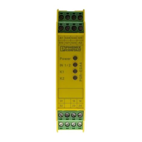 Relais de sécurité Phoenix Contact PSR-SCP- 24UC/ESA4/2X1/1X2, 24V c.a. / V c.c., 2 canaux, 2 contacts de sécurité ( Prix pour 1 )
