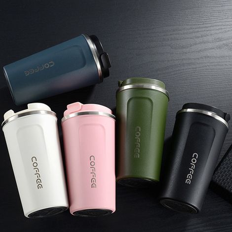 Tasse isolée sous vide, bouteille d'eau étanche en acier inoxydable, pour café Portable, usage domestique et voyage (1/5)