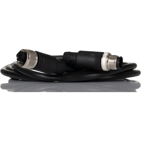 Cordon RS PRO 5 conducteurs , M12 Femelle vers Fiche mâle droite M8 Mâle, 2m ( Prix pour 1 )