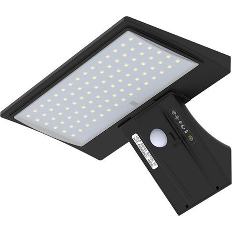 Outdoor solar light, 90 LEDs with motion sensor, waterproof security light, 2600 mAh, outdoor solar wall light for garden, fence, gate, patio, walkway (white light) (1/5)