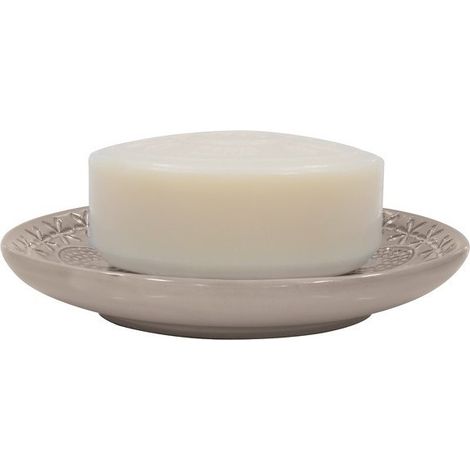 Porte savon Porcelaine RELIEF Beige Spirella (1/2)