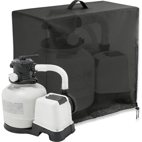 Copertura per filtro a sabbia: 66 x 62 x 72 cm. Copertura impermeabile per pompa della piscina, filtro a sabbia per piscina, patio, casetta da giardino, laghetto e attrezzature da esterno.