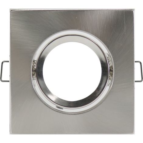 IluminaShop - Aro Basculante Cuadrado Niquel para GU10/MR16