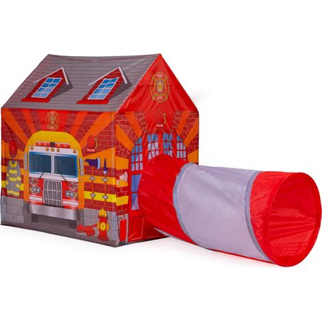 Tienda de campana con tunel para ninos casa de bomberos parque infantil iplay (1/5)