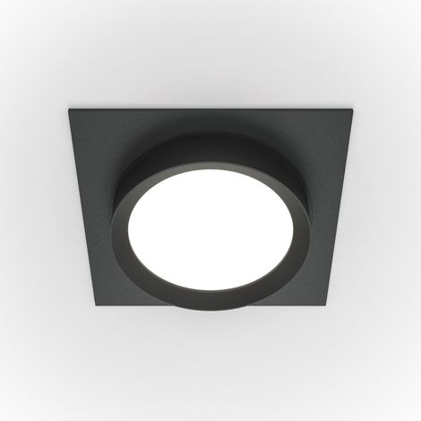 Maytoni Hoop Downlight Encastré Carré Noir GX53