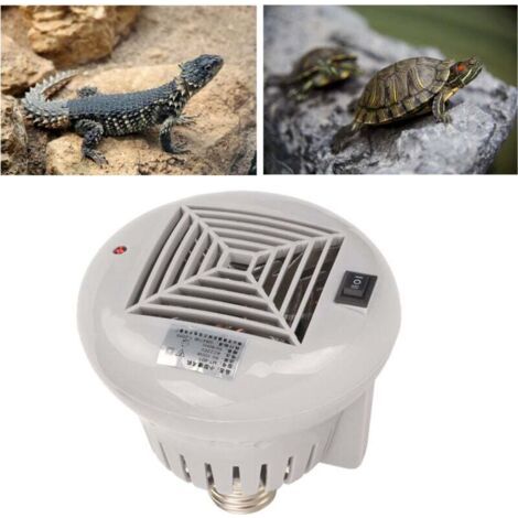 Chauffage soufflant pour animaux de compagnie, 3 niveaux de puissance, petit chauffage pour boîte pour animaux de compagnie, pour reptiles, poulet, gris, 220V