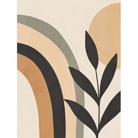 Papier peint panoramique - Feuille Boho - 260 cm x 347 cm (1/2)