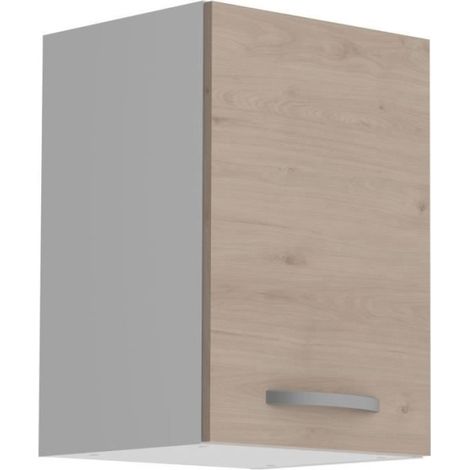 OSLO Meuble haut 1 porte - Décor Chene Jackson - L 40 x P 36 x H 58 cm (1/5)