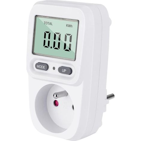 Compteurs d'énergie Wattmètre Prise Consommation Electrique, Contrleur de Prise Compteur Kwh Puissance Maximum 3680W 16A pour économie d'Energie (1/5)