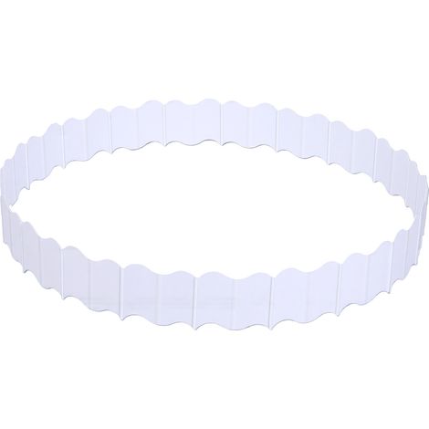 Garde-corps de jardin en plastique, 20 pièces, décoration de Passage, librement épissé pour pelouse, parterre de fleurs, cour, blanc (1/5)