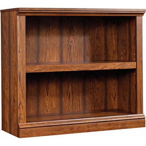Bibliothèque 2 Niveaux MDF Blanc Tablette Réglable Antidérapante W600 (1/5)
