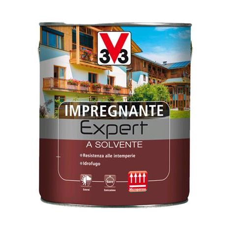 V33 Impregnante a Solvente Linea Expert Colore Noce chiaro 750 ML (1/5)
