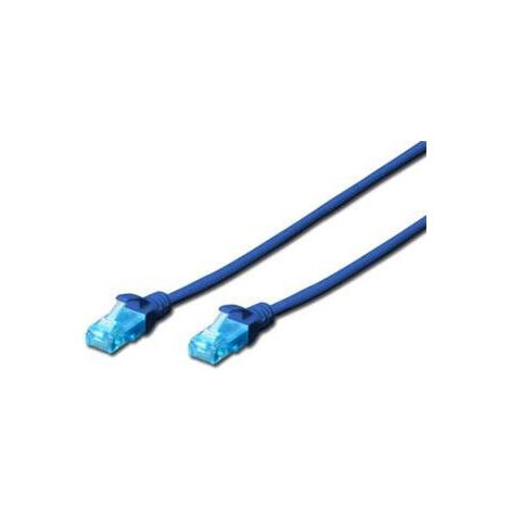 Cable de conexión UTP Digitus Cat. 5e de 0,25 m, PVC azul