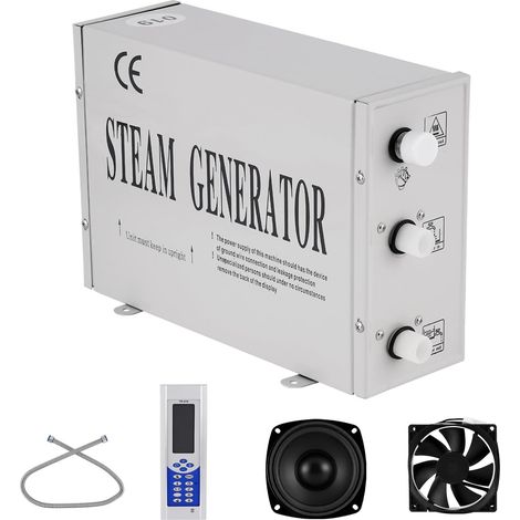 3KW Steam Generator Sauna Bath Steamer with Temperature Controller and Timer (220V) (1/5)