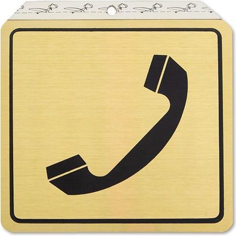 DUVER placa aluminio oro 120x120mm telefono , 0UNIDADES , DUVER placa aluminio oro 120x120mm telefono , 0UNIDADES