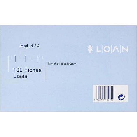 FICHAS LOAN RAYADAS 125x200 (Paq.100)