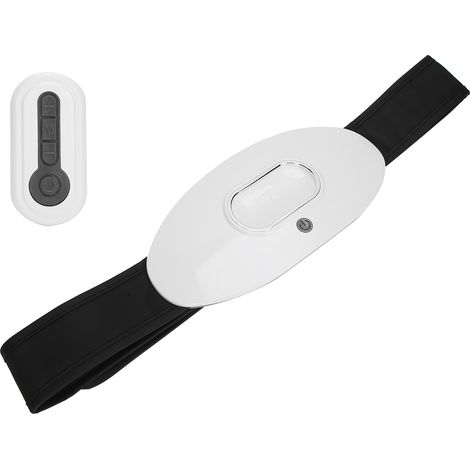 Ceinture chauffante menstruelle rechargeable USB, massage abdomen et taille, soulagement douleur, blanc avec télécommande (1/5)