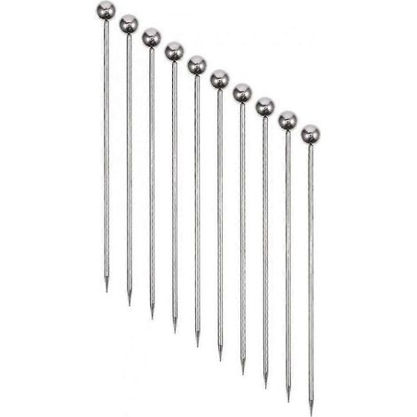 50er-Packung Cocktailspieße aus Edelstahl, Martinispieße aus Metall, 10,9 cm (1/5)