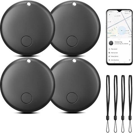 Smart Tag Android confezione da 4 - Localizzatore intelligente per Android compatibile con l'app Google Find Hub (solo Android) - Localizzatore Bluetooth per oggetti, ideale per bagagli, portafogli e (1/5)