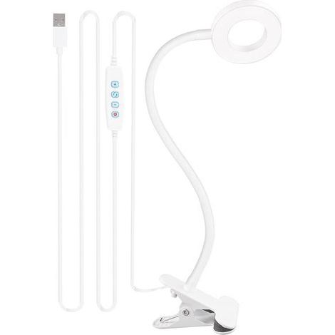 Lampe à Pince - Bras Flexible 360° - Pour Bureau Tête de Lit - Protection des Yeux - 1 Pièce (1/5)