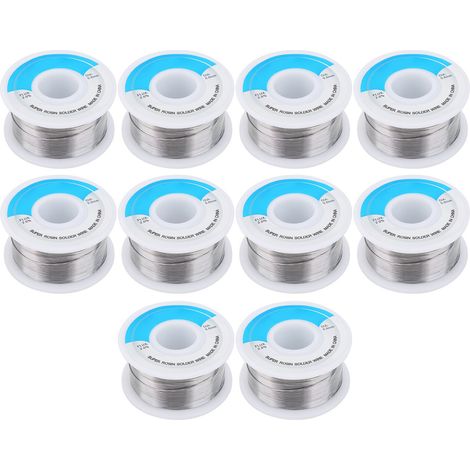 10 Pièces Fil d'Étain Haute Pureté pour Soudure, Bas Point de Fusion, Fournitures Industrielles 0.6mm 100g (1/5)