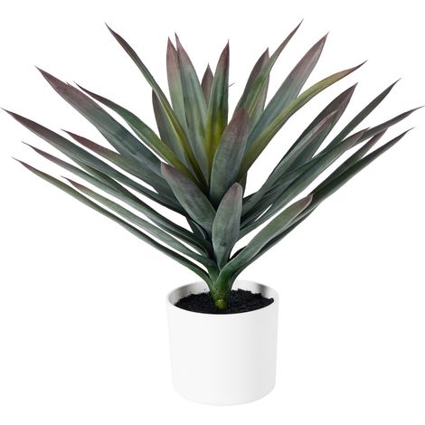 Künstliche Dekorationspflanze ORNO, Ø 40 x 50 cm, Agave in weißem Topf (1/3)