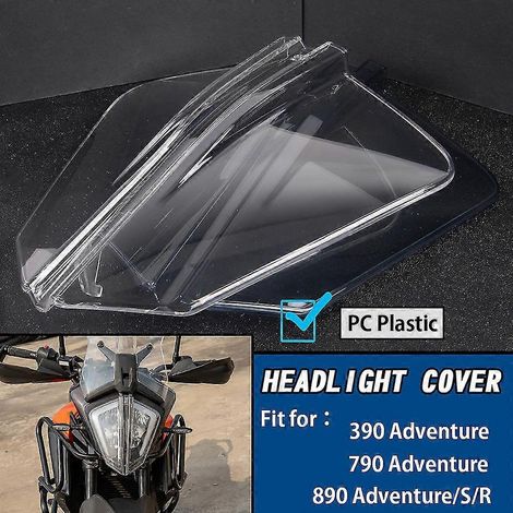 Accessoires moto pour KTM 390, 790 Adventure et 890 SR (2019-2022) : protection de phare transparente. (1/5)