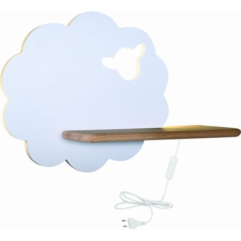 Applique murale Candellux Sheep LED 4W 4000K blanc bois (1/3)